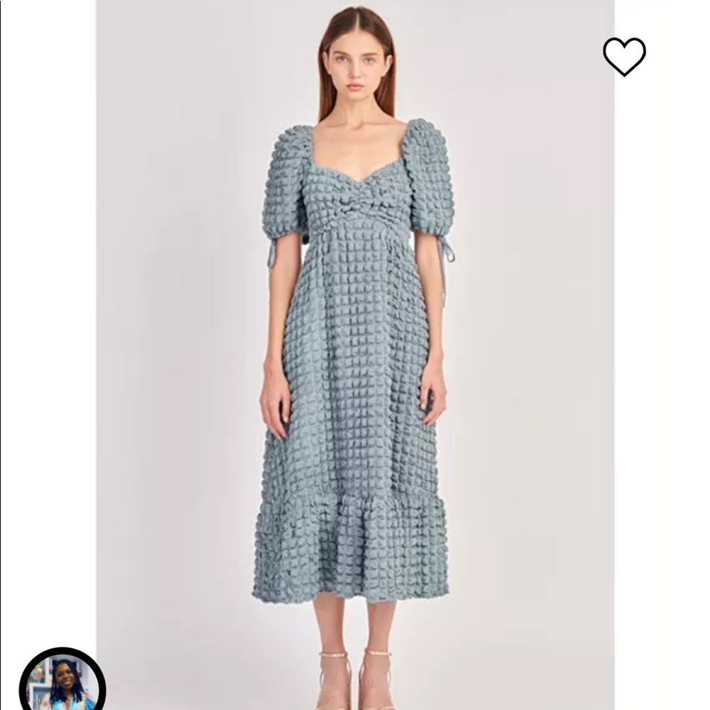 Endless rose size S - cream textured dress